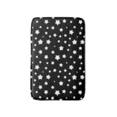 Zwart-wit stertonpatroon badmat (Voorkant Verticaal)