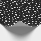 Zwart-wit stertonpatroon cadeaupapier (Hoek)