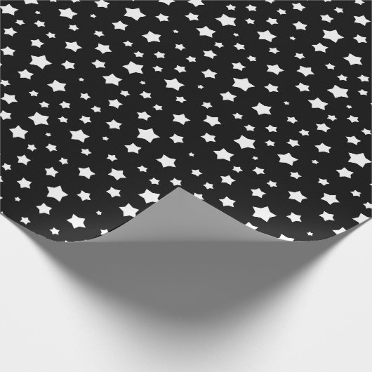 Zwart-wit stertonpatroon cadeaupapier (Hoek)