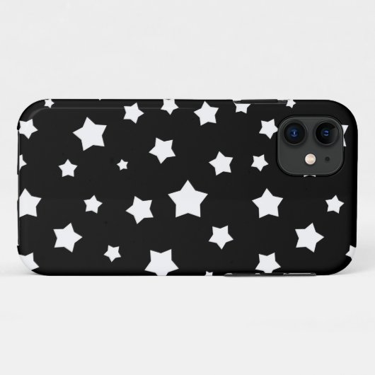 Zwart-wit stertonpatroon Case-Mate iPhone case (Achterkant (horizontaal))