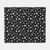 Zwart-wit stertonpatroon fleece deken (Voorkant (Horizontaal))