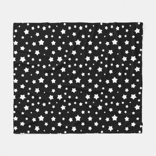 Zwart-wit stertonpatroon fleece deken (Voorkant (Horizontaal))