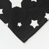 Zwart-wit stertonpatroon fleece deken (Hoek)
