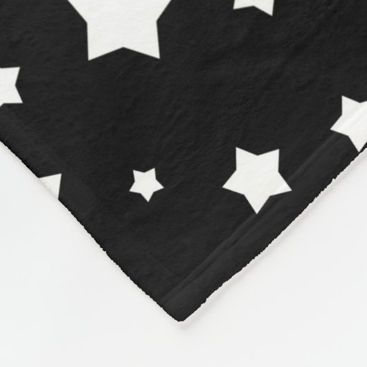 Zwart-wit stertonpatroon fleece deken (Hoek)