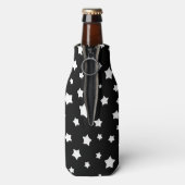 Zwart-wit stertonpatroon flesjeskoeler (Fles Achterkant)
