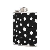 Zwart-wit stertonpatroon heupfles (Links)