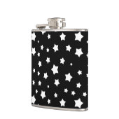 Zwart-wit stertonpatroon heupfles (Links)