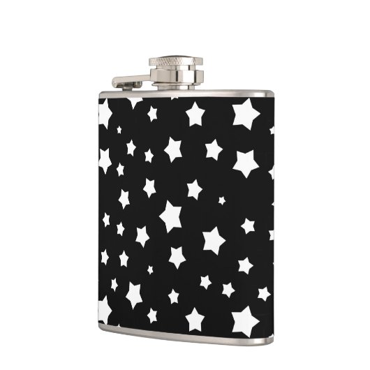 Zwart-wit stertonpatroon heupfles (Links)