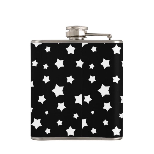 Zwart-wit stertonpatroon heupfles (Achterkant)