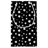 Zwart-wit stertonpatroon klein cadeauzakje (Achterkant)