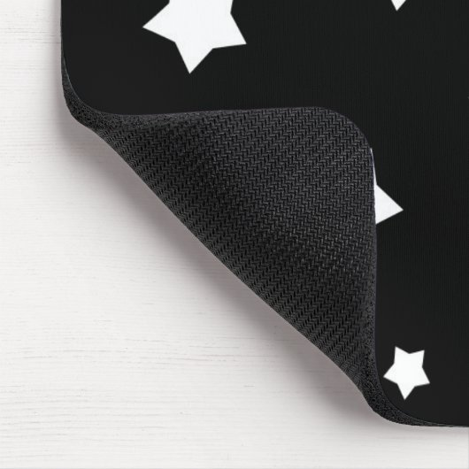 Zwart-wit stertonpatroon muismat (Hoek)