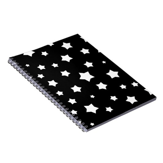 Zwart-wit stertonpatroon notitieboek (Rechterzijde)
