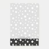 Zwart-wit stertonpatroon post-it® notes (Voorkant)