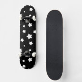 Zwart-wit stertonpatroon skateboard (Voorkant)