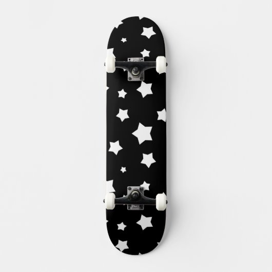 Zwart-wit stertonpatroon skateboard (Voorkant)