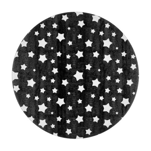 Zwart-wit stertonpatroon snijplank (Voorkant)