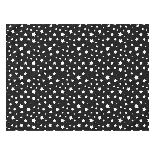 Zwart-wit stertonpatroon tafelkleed (Voorkant (Horizontaal))