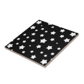 Zwart-wit stertonpatroon tegeltje (Zijkant)