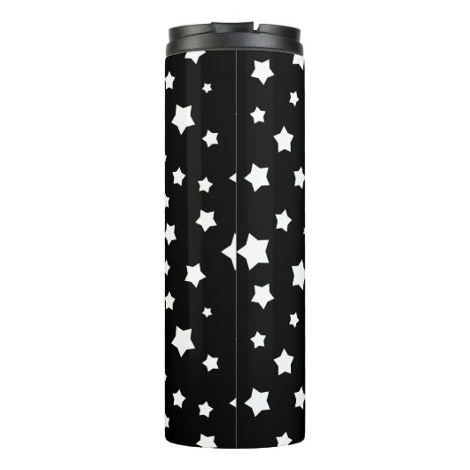 Zwart-wit stertonpatroon thermosbeker (Achterkant)
