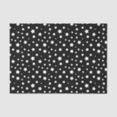 Zwart-wit stertonpatroon tissuepapier (Voorkant)