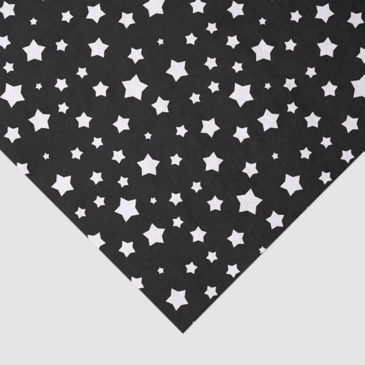 Zwart-wit stertonpatroon tissuepapier (Detail)