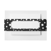 Zwart-wit stertonpatroon uitnodigingen wikkel (Voorkant Voorbeeld)