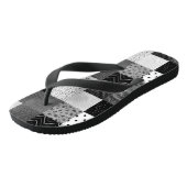 zwart-wit  stijl patchwork stof teenslippers (Schuin)