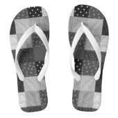 zwart-wit stijl patchwork teenslippers (Voetbed)