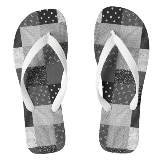 zwart-wit  stijl patchwork teenslippers (Voetbed)