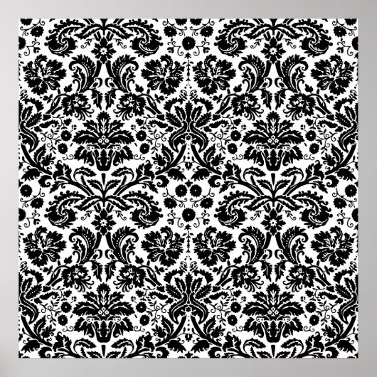 Zwart-wit, stijlvol demaspatroon poster (Voorkant)