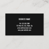 Zwart-wit, stijlvol, eenvoudig professioneel visitekaartje (Achterkant)