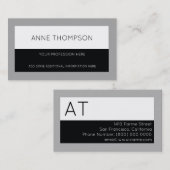 Zwart-wit, stijlvol en modern professioneel visitekaartje (Voorkant / Achterkant)