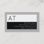 Zwart-wit, stijlvol en modern professioneel visitekaartje (Achterkant)