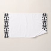 Zwart-wit stijlvol geometrisch Lijst Bad Handdoek (Handdoek)