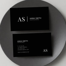 Zwart-wit stijlvol monogram Modern