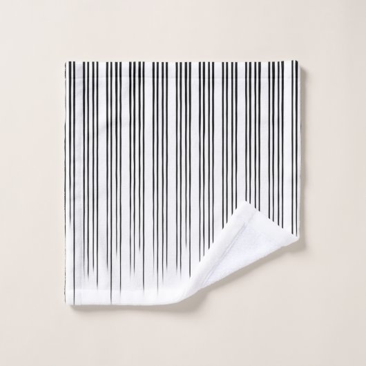 Zwart-wit stijlvol, onregelmatig tapepatroon washandje (Wasdoekje)