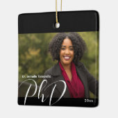 Zwart wit, stijlvol Photo PhD-Afstuderen Keramisch Ornament (Links)