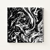 Zwart-wit, stijlvol, spiraal notebook notitieboek (Achterkant)