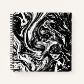 Zwart-wit, stijlvol, spiraal notebook notitieboek (Voorkant)