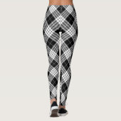 Zwart-wit, stijlvol tapatroon leggings (Achterkant)
