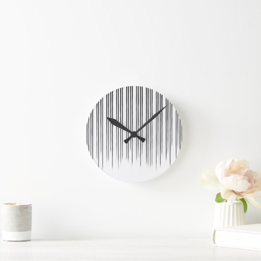 Zwart/wit stijlvol tapatroon ronde klok (Huis)