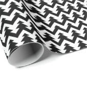 Zwart-wit stijlvol, Trendy geometric Pattern Cadeaupapier (Rol Hoek)