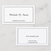 Zwart-wit stijlvol visitekaartje (Voorkant / Achterkant)