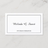 Zwart-wit stijlvol visitekaartje (Voorkant)