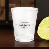 Zwart-wit stijlvol vrijgezellenfeest shot glas