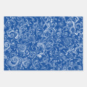 Zwart-wit Stijlvolle Doek Elegante Witte Slag Inpakpapier Vel (Voorkant 3)