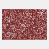 Zwart-wit Stijlvolle Doek Elegante Witte Slag Inpakpapier Vel (Voorkant 2)