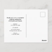 Zwart-wit stijlvolle foto bruiloft briefkaart (Achterkant)