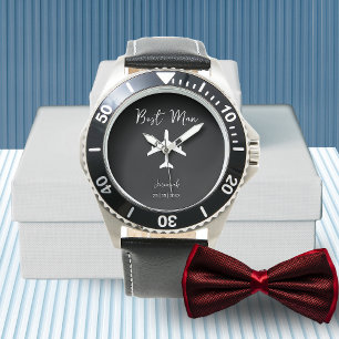 Zwart-wit Stijlvolle Groosman Best Man Watch Horloge