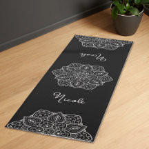 Zwart-Wit Stijlvolle Mandala Met Aangepaste Naam